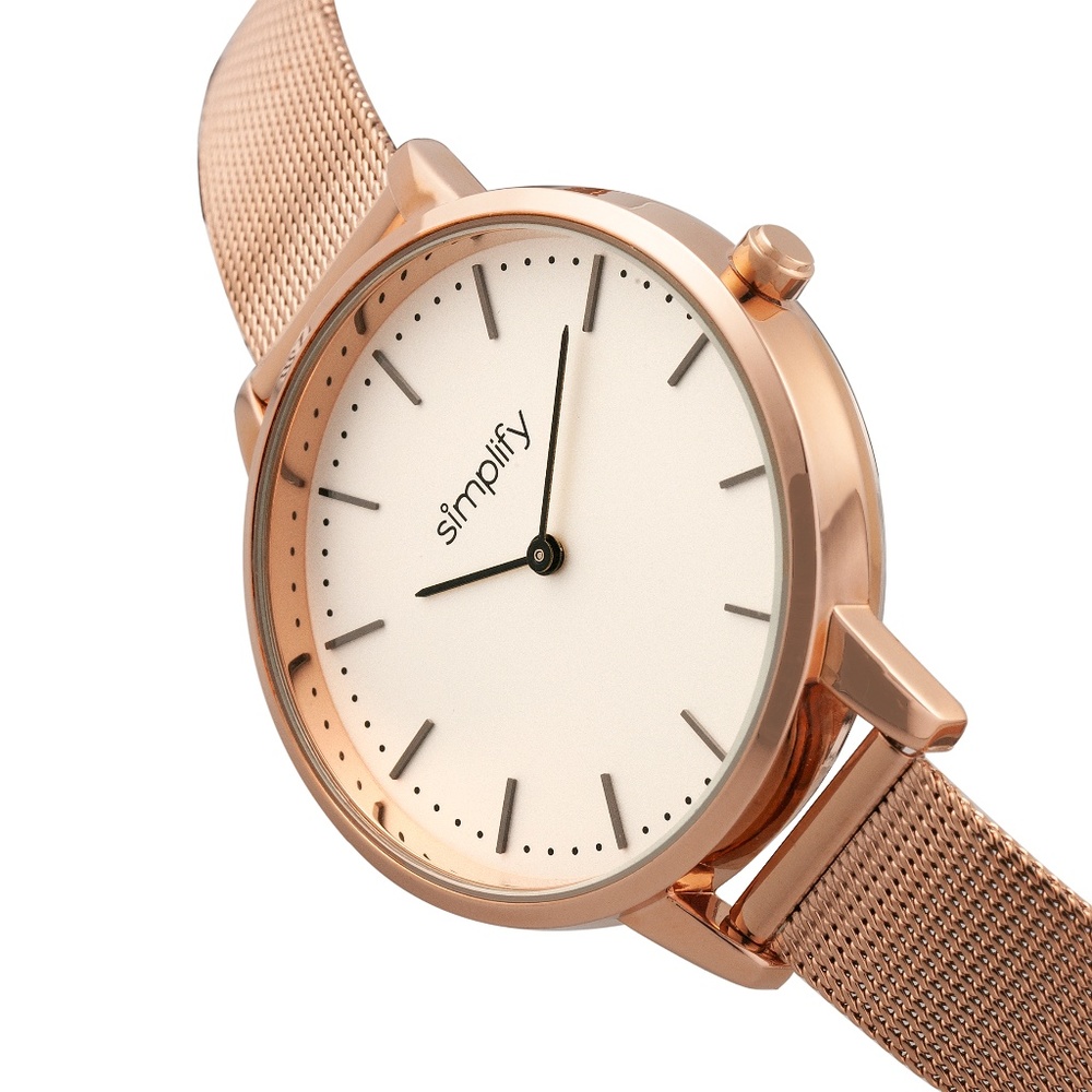 NWT Rose Gold Colored Women's Mesh Bracelet Watch